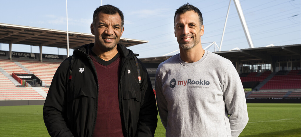 Émile Ntamack, Responsable de la Formation du Stade Toulousain, et Eric Anselme, Fondateur et CEO de myRookie.