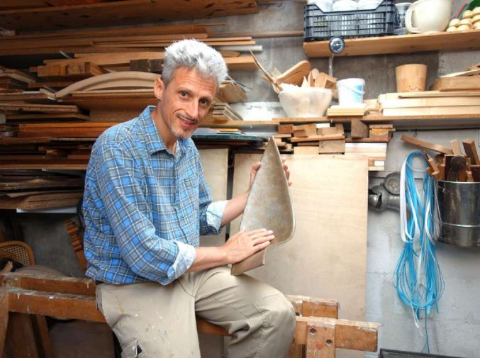 L'artiste dans son atelier,  copyright Gaël Rouxeville, ADAGP