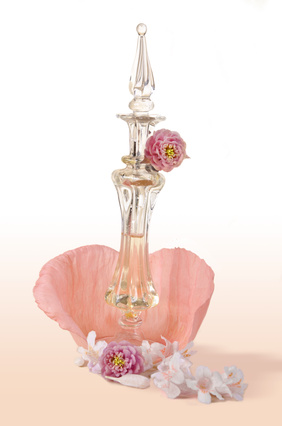 Parfumflakon in Rosa