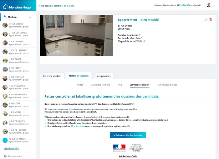 contrôle dossier candidats