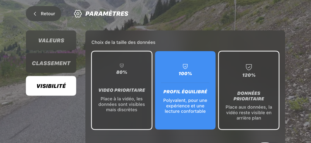 Nouvel écran d'entraînement Kinomap 