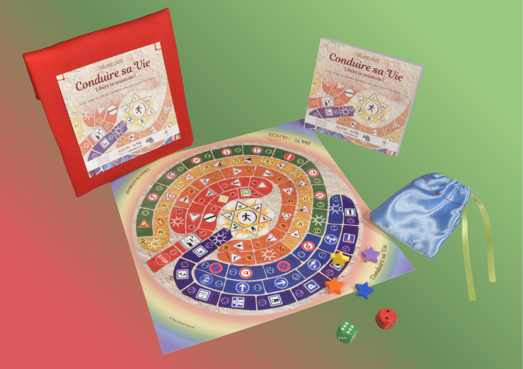 jeu sur fond rouge et vert